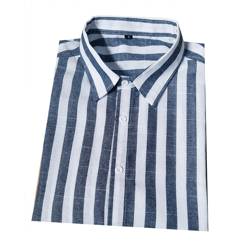 2023 Summer Europe and America Men&prime;s Short-Sleeved Men&prime;s T-Shirt Patchwork Color T-Shirt Leisure Summer Beach Fashion Short-Sleeved Striped Shirt