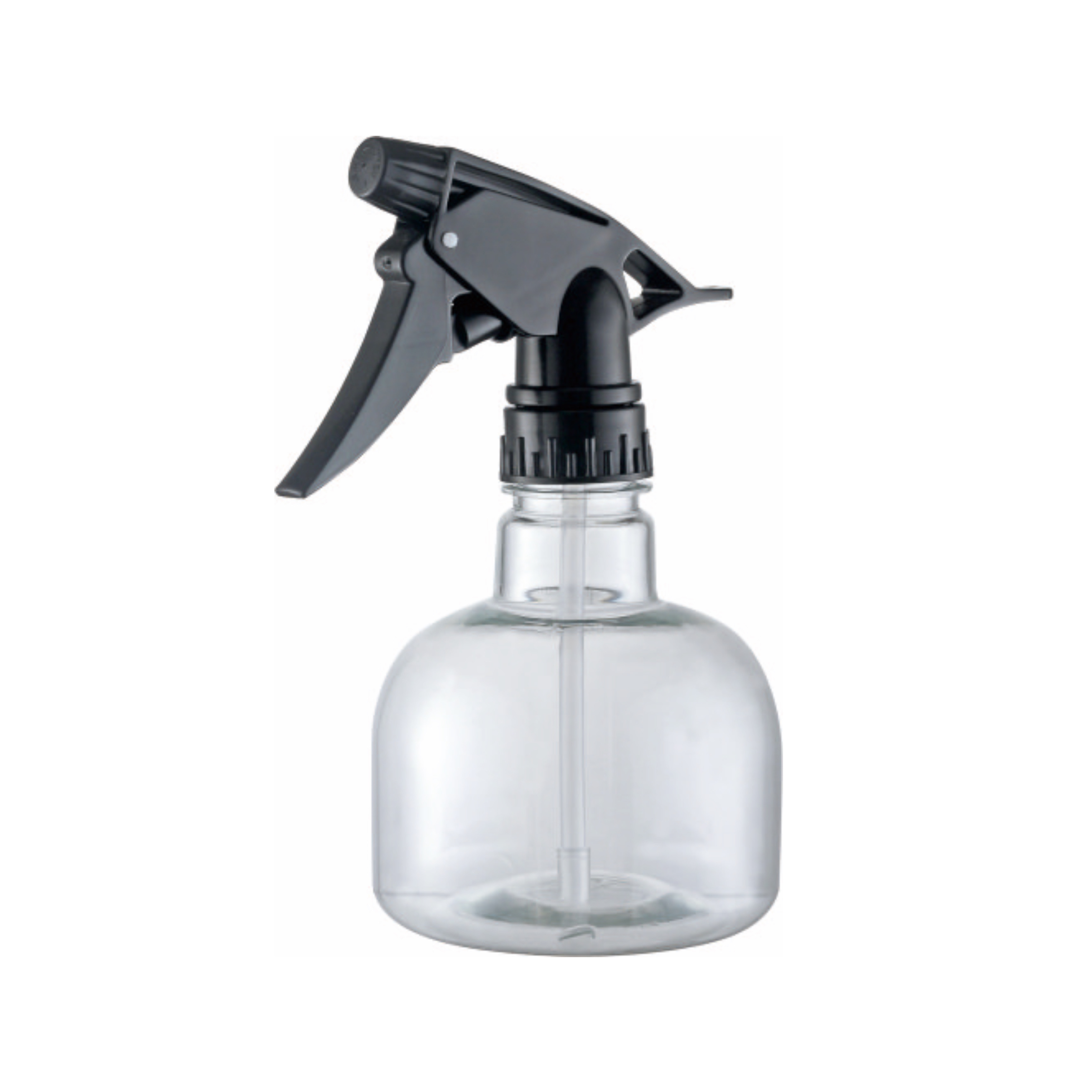 250ml Customized Round Shape PET Plastic Bottle with 28/400 Neck Size and Trigger Sprayer