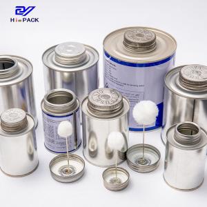 Quality Screw Top PVC Cement Tin Can Adhesive Metal Container With Dauber And Brush wholesale