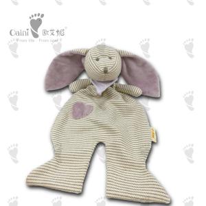 Quality Fashion Animal Scarf Stripe Plush Rabbit Baby Security Soothing Towel wholesale