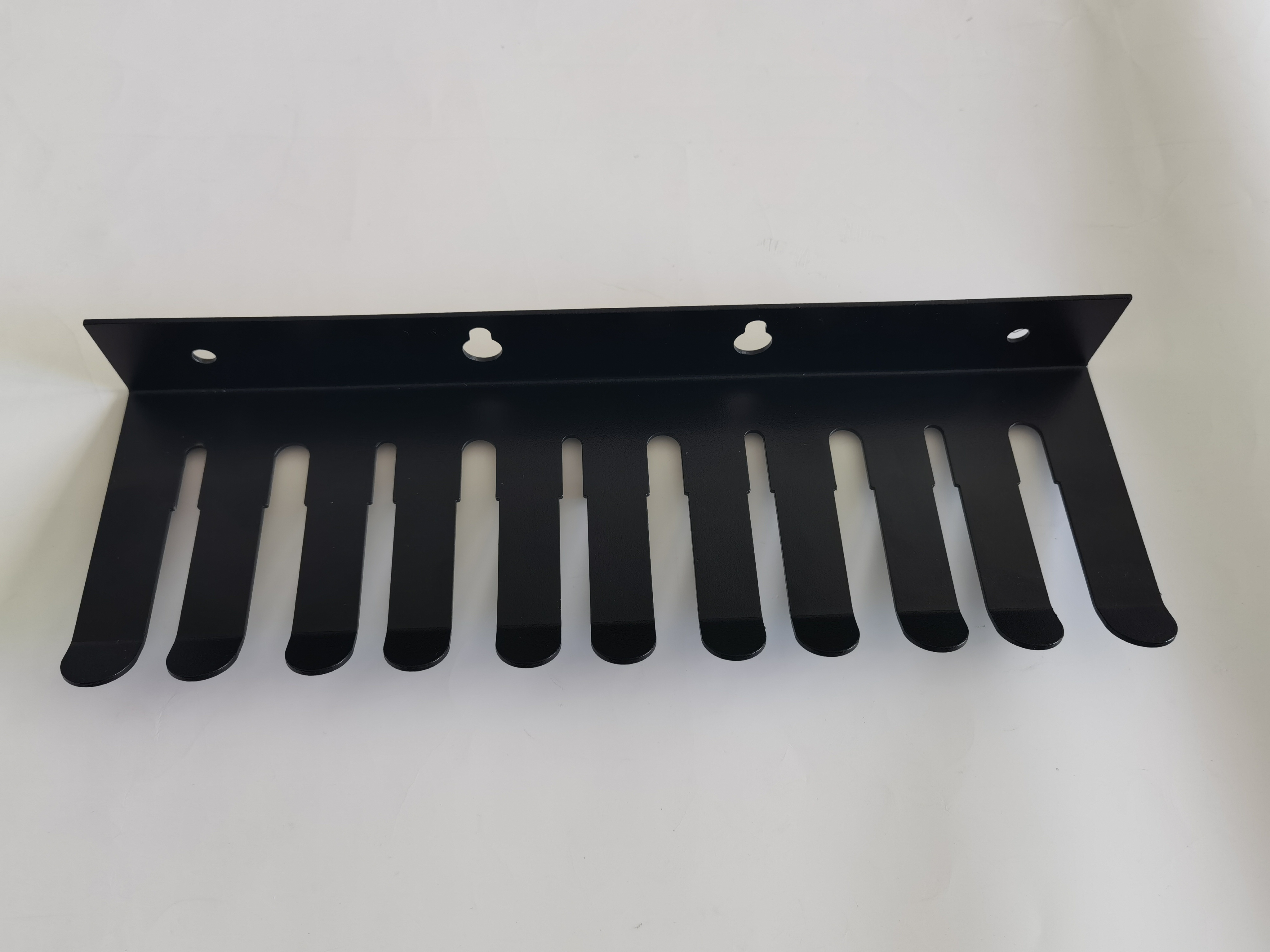 Customized Logo Print Iron Modular Patch Cable Holder Wall Mountable Hanger Claw 19 Slots