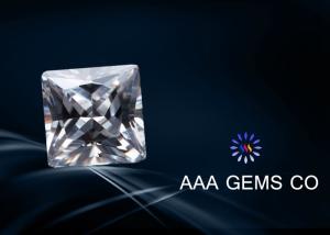 Quality Forever Brilliant Square Moissanite Gemstone Colorless For Necklace wholesale
