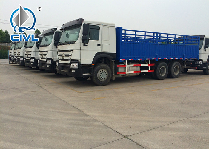 Howo EuroII Heavy Cargo Trucks 336HP 371HP 1200R20 Tire 6x4 Fence Side Wall Cargo Truck
