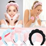 Spa Headband for Women Sponge Puffy Makeup Headband Spa Headband Terry Towel