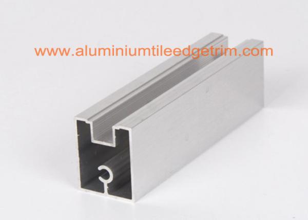 Brushed Aluminum Extrusion Profiles , Extruded Aluminium Sections For Wardrobe