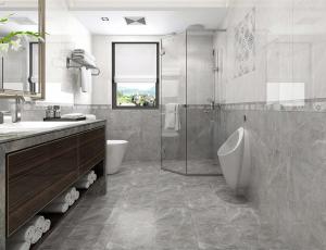 Quality 100m2 0.12 W.A Contemporary Residential Building 300x600mm Grey Glazed Interior wholesale
