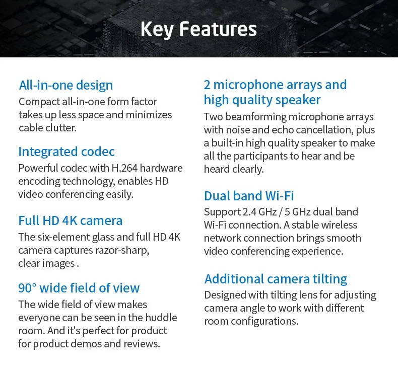 2pcs/lot Android All-in-one Video Conference equipment Conferencing camera with microphone and speaker