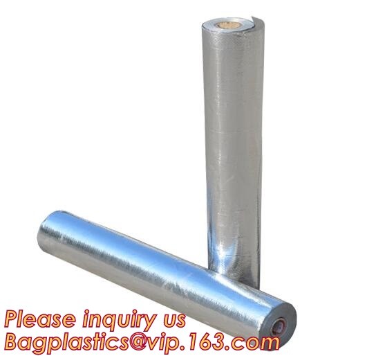 Double side Aluminium foil backed fiberglass fabric attic radiant barrier cloth,aluminium foil woven cloth, bulding mate