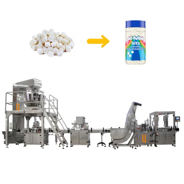 Automatic Bottle Marshmallow Weighing Filling System Gummy Bear Counting Packing