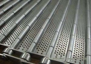 Quality Stainless Steel Perforated Conveyor Belt For Ultrasonic Cleaning Line 125mm Pitches wholesale