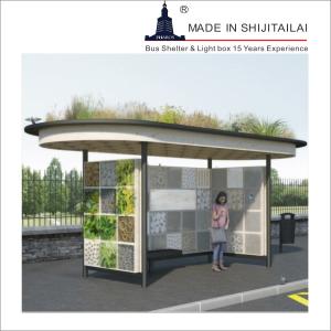Quality Powder coated SS Advertising Bus Shelter OHSAS18001 wholesale