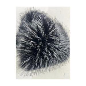 Quality High Pile Black And White Tip Dyed Faux Fur Fabric For Hat Pom Pom wholesale
