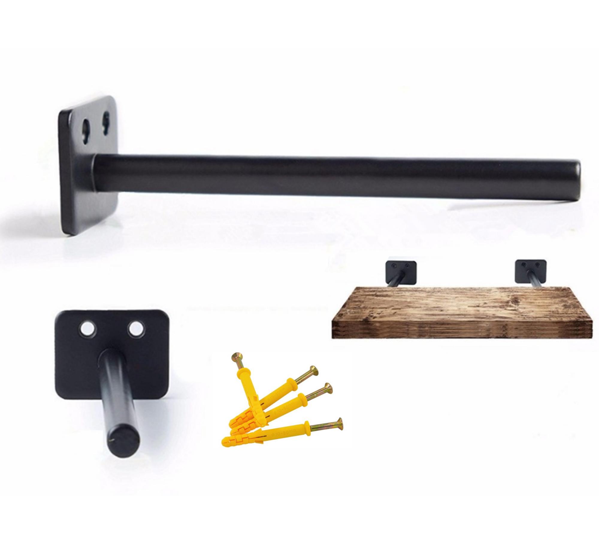 Brass Floating Wall Shelf Brackets with Single-side Structure and Drilling Process