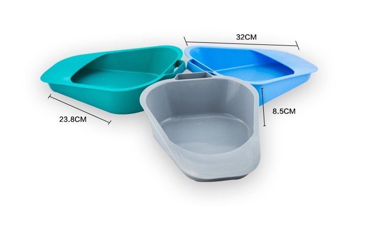 Plastic disposable patient fracture bedpan, Medical bedpan with Handles, Adult bedpan with many color