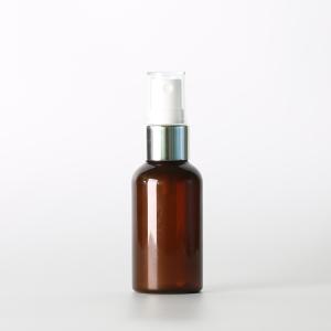 Quality Empty Plastic Cosmetic Spray Bottle Amber Color Custom Pet Mist 50ml Spray Bottle wholesale