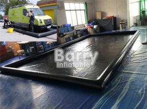 Quality Black PVC Inflatable Car Wash Mat Customized Mobile Water Containment Mat wholesale