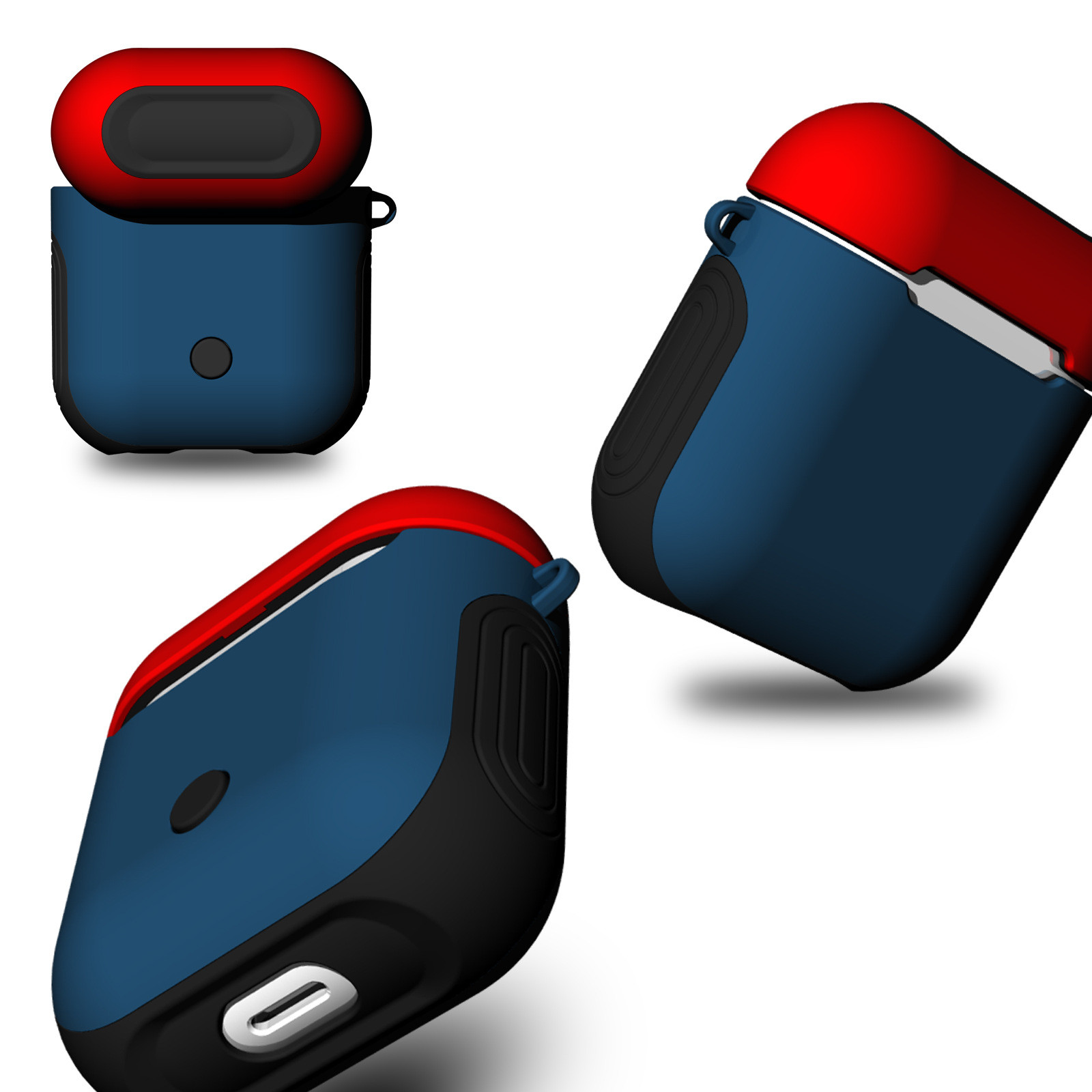 Shockproof Protective Portable Soft TPU+Hard Cover Accessories for Apple AirPod Charging case 2 & 1