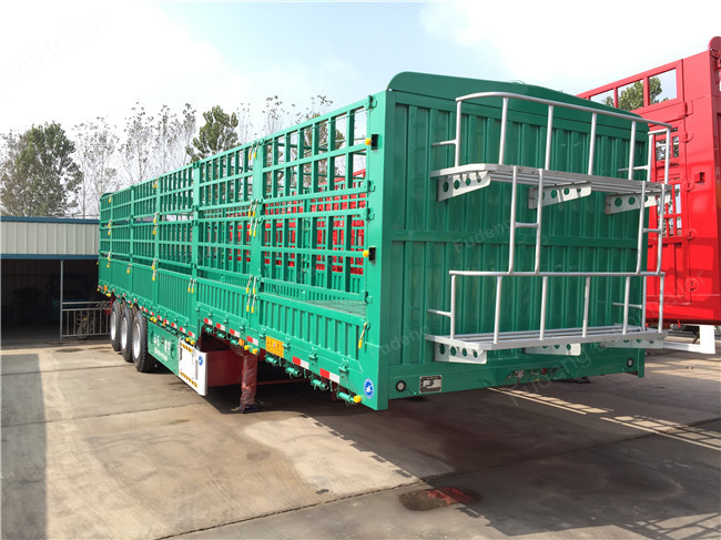 2 / 3 Axles Side Wall Semi Trailer Detachable Side Wall 3-8mm Flat Bed