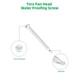 6.3x65 TPO PVC Ply Membrane Stainless Steel 304 Bi-Metal Torx Button Head