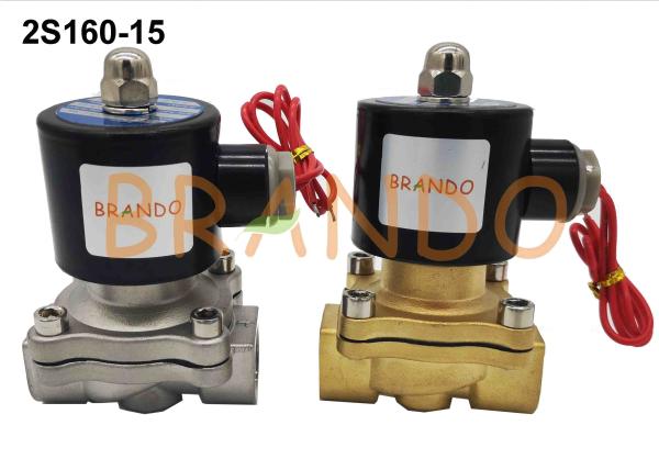 Two Way 1/2'' 2S160-15 Pneumatic Water Solenoid Valve Stainless Steel/Zinc Alloy