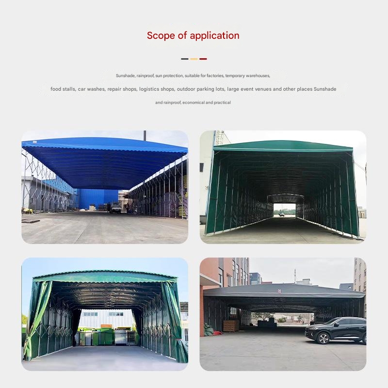 Easy Assembly and Disassembly Electric Awning Galvanized Steel for Large Shrink Folding Warehouse