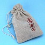 Recycled Jute Drawstring Bag Portable Hot Stamping Logo For Christmas Gift