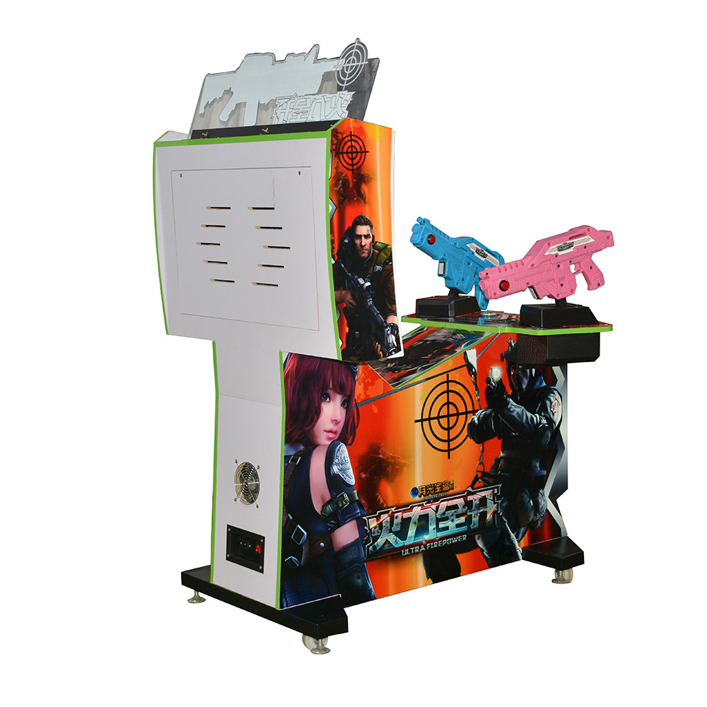 Two Players Arcade Machine Shooting Games 32 inches Gun Shooter Simulator