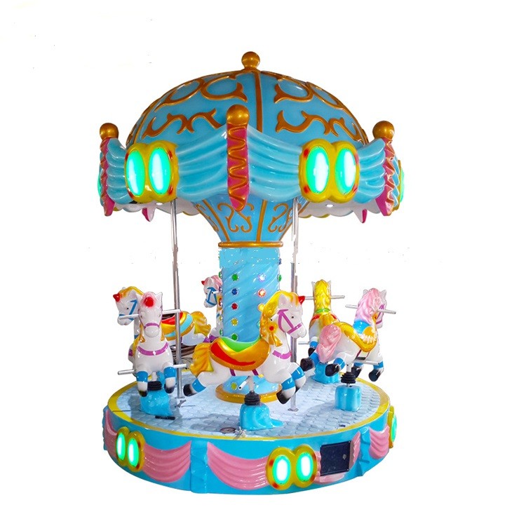Carousel Ride Kids Arcade Machine For 6 Players Fiberglass Material 350KG Weight