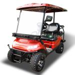 Red Steel Frame 4 Seater Golf Cart Electric LSV With LED Lighting And LCD