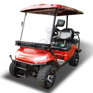 Quality Red Steel Frame 4 Seater Golf Cart Electric LSV With LED Lighting And LCD Display Screen wholesale