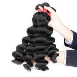 Pure Color Peruvian Human Hair Bundles No Shedding Peruvian Loose Wave Hair 3