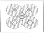 48mm Fishing Rope 4 Strands Combination Rope PP Steel