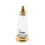 Lightweight Refillable Glass Perfume Bottle , Golden And Clear Glass Perfume