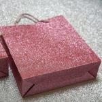 Custom Personalized Glitter Gift Bags / Luxury Cosmetic Packaging Bags