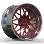 20inch Polish Red 2 Piece Forged Car Wheel Rim Llantas 5x120