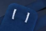 Valentines 925 Sterling Earrings Stud Diamond Hoop 6mm