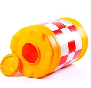 Quality Yellow plastic anti-collision drum Rotoplastic mold product plastic protective safety drum wholesale