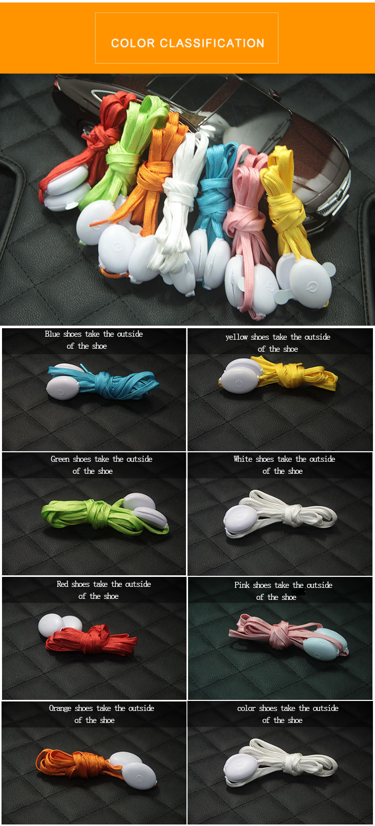 Custom Shoelace luminous led glowing Shoelace Aglet Bags new style rope shoelaces Customized Logo Style Flat Color Design