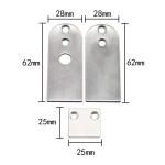 1M Length Door Bottom Seal Strip for Home Silver