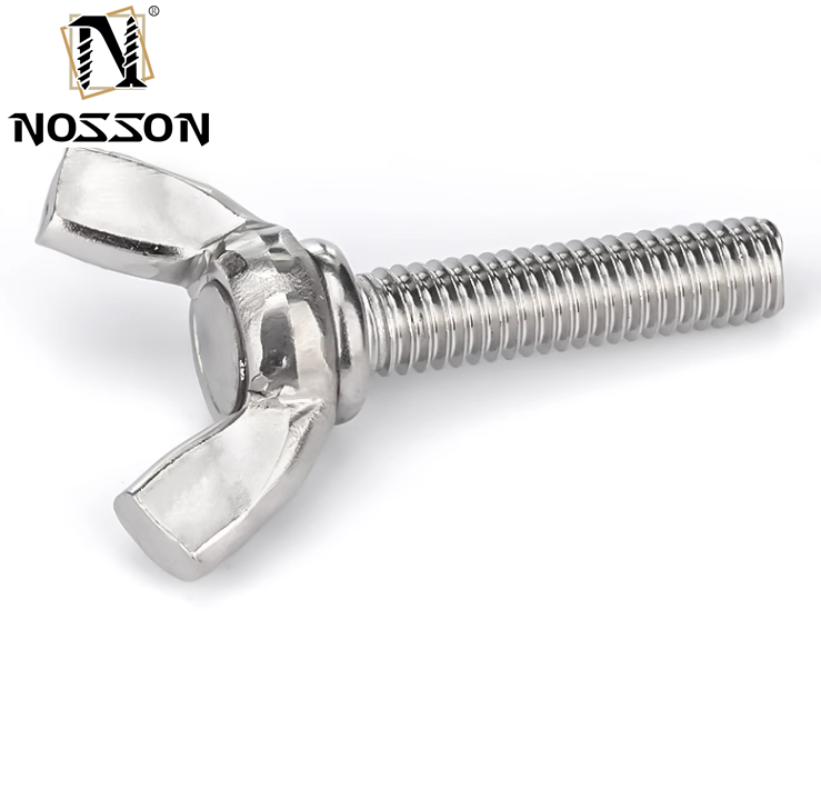 ISO9001 Certified Wing Style DIN316 Zinc Plated Carbon Steel Butterfly Screw for Customized Industrial Needs