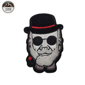 Quality Cool Man 3D Custom Made Patches , Toothbrush Material Clothing Badges Patches wholesale