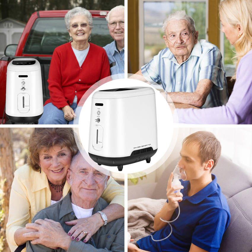 1-7L/min Oxygen Concentrator Machine Generator Portable Oxygen Making Machine Without Battery Air Purifier AC 220V/110V