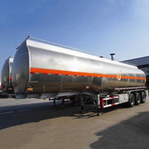 Quality 3 Axle 46000L Aluminum Tanker Trailer Anti Corrosion Petroleum wholesale