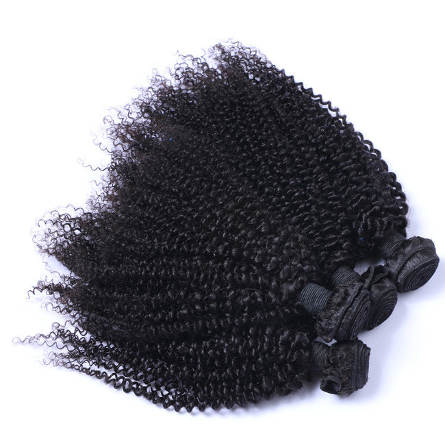 Kinky Curly 10 Inch Peruvian Wig Natural Wavy Bundles Double Weft Weaves 1/3/4 Pcs