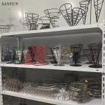 Modern Practical Stainless Steel Kitchenwares Painted Metal Wire Organizer