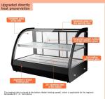 Hotel Club Fried Chicken Glass Food Warmer Display Showcase for Restaurant Cafe