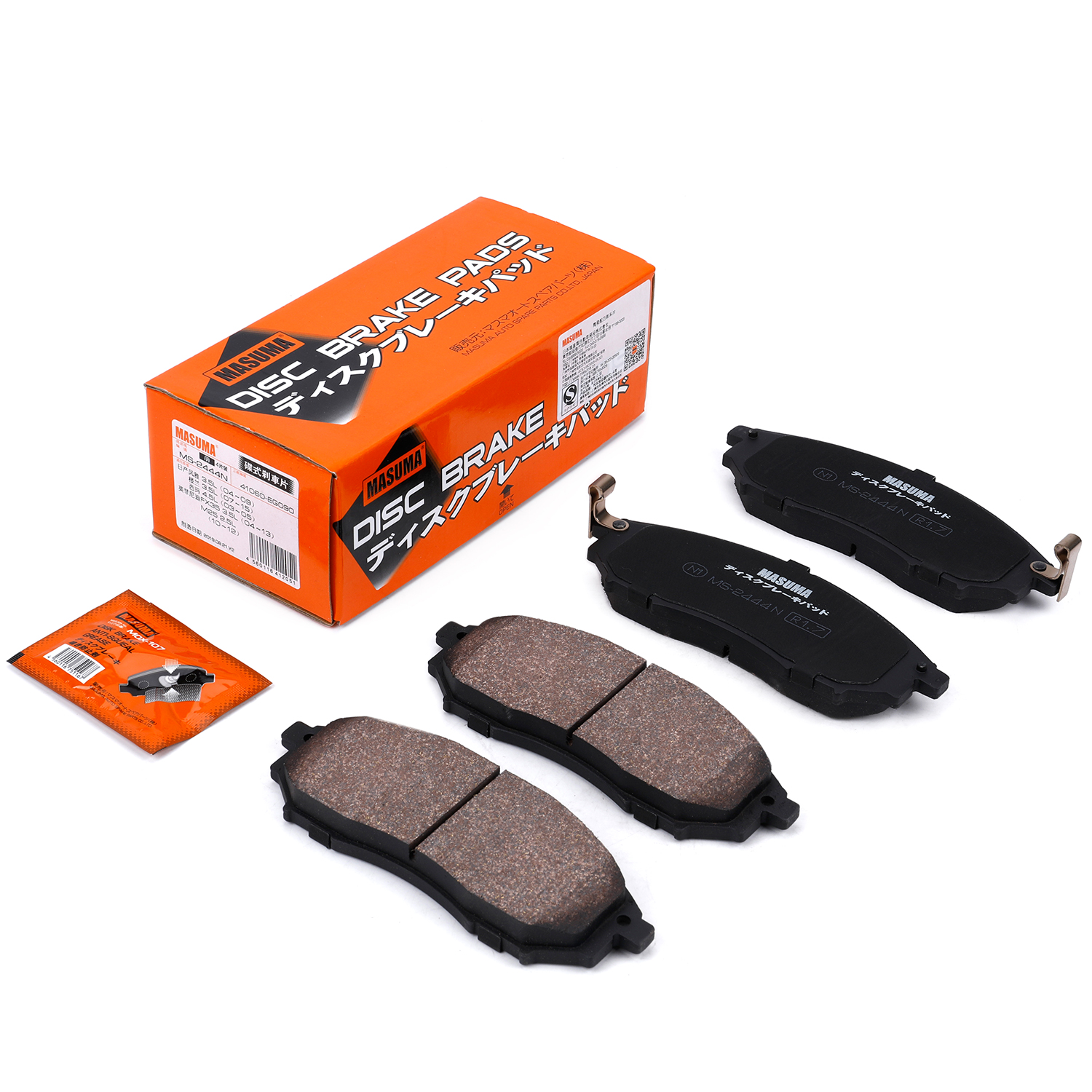 MASUMA NO. MS-2444N 5001115 Ceramic Auto Brake Pads for Nissan 41060-EG090 41060CC090