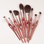 High End Professional 9pcs Face Makeup Brush Set With Special Bubinga Wooden