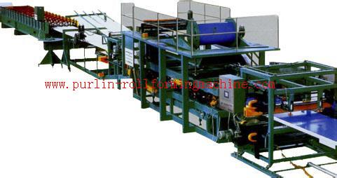 Roofing Wall Panel Sandwich Panel Roll Forming Machine , Cold Rolling Forming