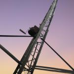 30M 11 Sections Freestanding Cell On Wheel Tower